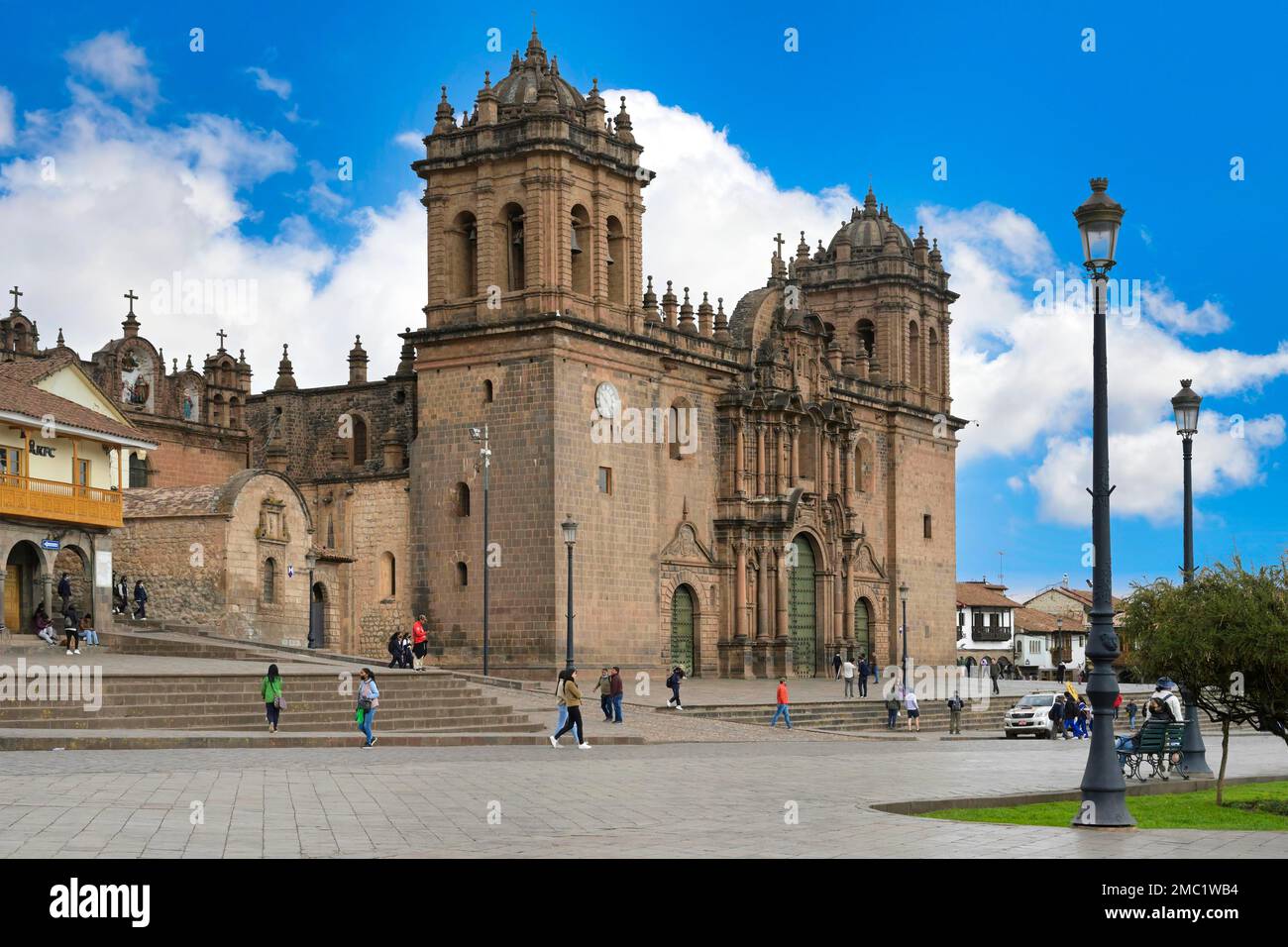 Cathédrale de Cusco ou Cathédrale Basilique de la Vierge de l'Assomption, Plaza de Armas, Cusco, Pérou Banque D'Images