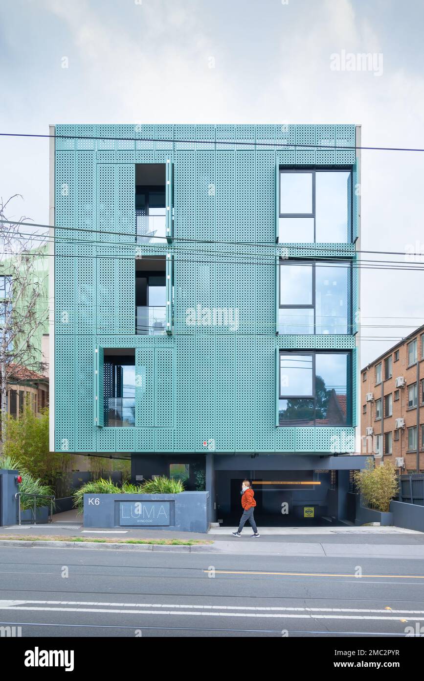 Melbourne, Victoria, Australie - aménagement d'appartements Luma par Jackson Clements Burrows Architects Banque D'Images