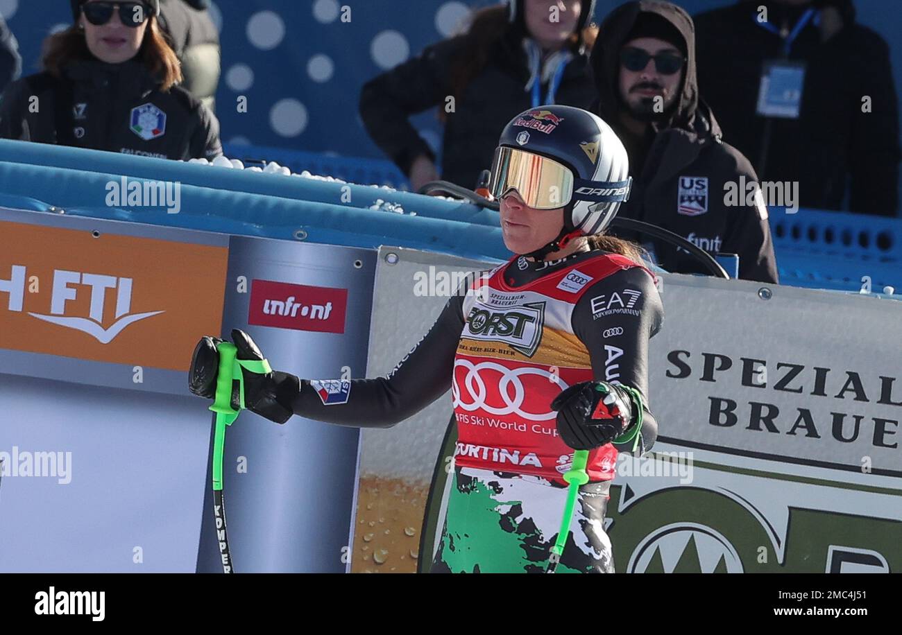 SKI - FIS SKI WORLD CUP, femmes, Cortina d'Ampezzo, descente le Tofane Slope Samedi 21 janvier GOGGIA Sofia Banque D'Images