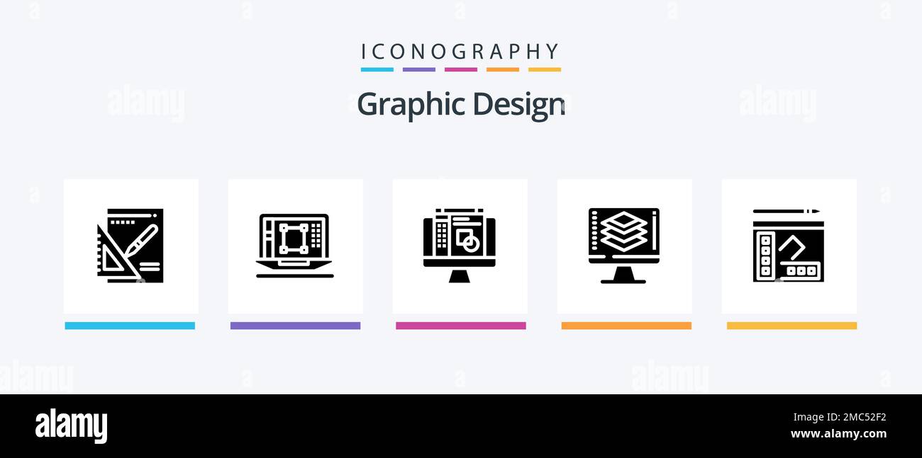 Pack d'icônes Glyph 5 Graphic Design comprenant le code . outil de  conception . mise en page. conception graphique. Création d'icônes  créatives Image Vectorielle Stock - Alamy