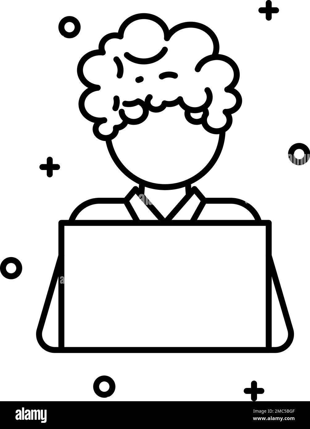 Icône de vecteur d'apprentissage en ligne sur fond transparent. Outline Online Learning Vector Illustration de Vecteur