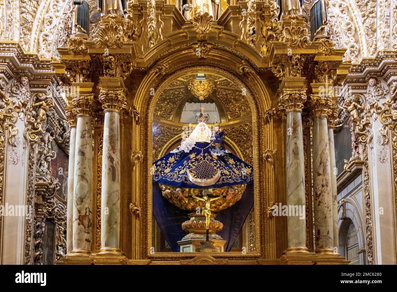 Chapelle de la Virgen del Rosario, Église de Saint-Domingue, Puebla, Mexique, Amérique du Nord Banque D'Images