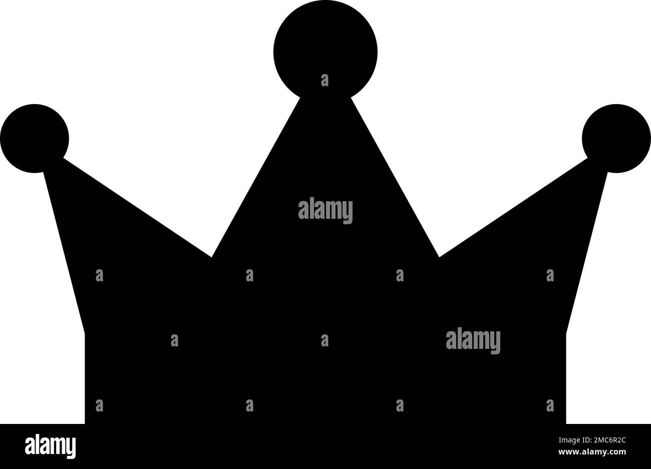 Icône en forme de silhouette de couronne impériale royale noire simple. Image vectorielle. Illustration de Vecteur