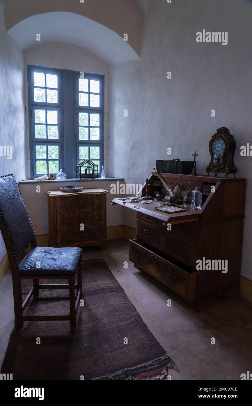 Intérieur résidentiel d'une des tours de Burg Stolpen (château de Stolpen). Saxe. Allemagne. Banque D'Images