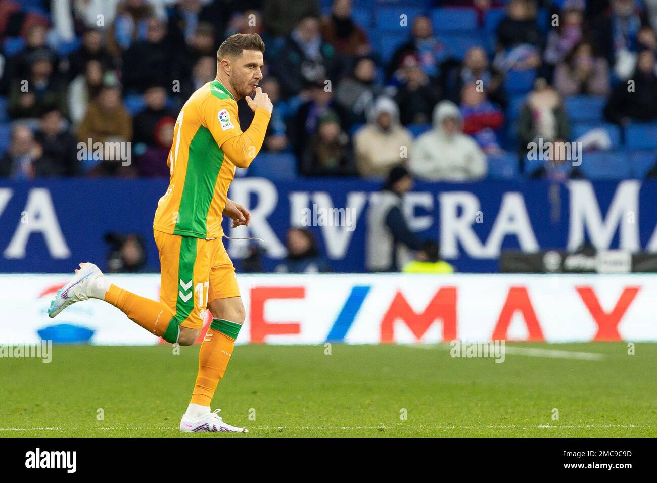 Joaquin de Real Betis Balompie pendant le match de la Ligue entre le RCD Espanyol et Real Betis au stade RCDE à Cornella, Espagne. Banque D'Images