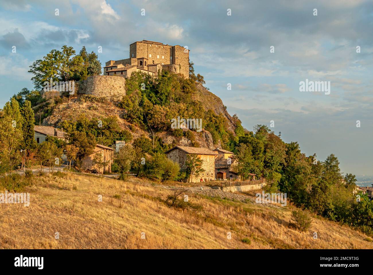 Les ruines du château de Canossa, Émilie-Romagne, Italie Banque D'Images