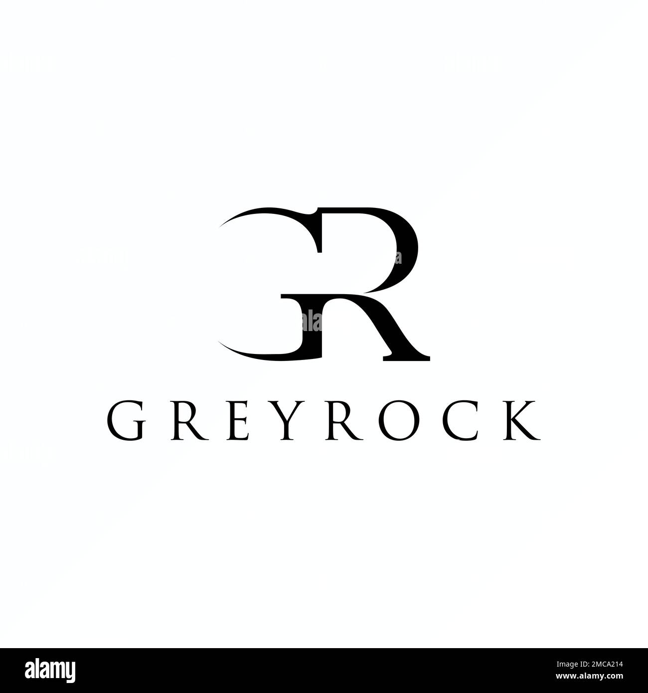 Lettre ou mot GR serif police dans fusion image graphique icône logo design abstrait concept vecteur stock. utilisé comme symbole lié à l'initiale ou au monogramme Illustration de Vecteur