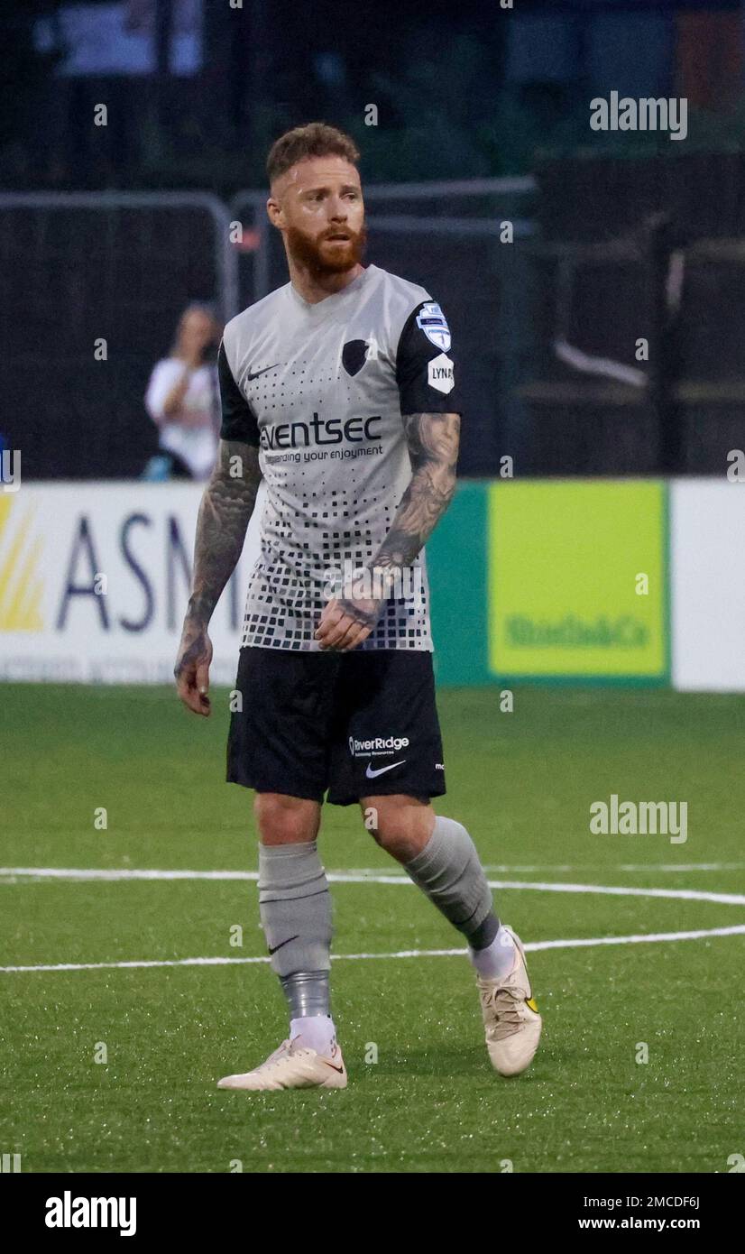 Parc de Stangmore, Dungannon, comté de Tyrone, Irlande du Nord, Royaume-Uni. 02 septembre 2022. Danske Bank Premiership – Dungannon Swifts 0 Coleraine 5. Le joueur de Coleraine Lee Lynch (16) en action pendant le match de la Danske Bank Irish League. Banque D'Images