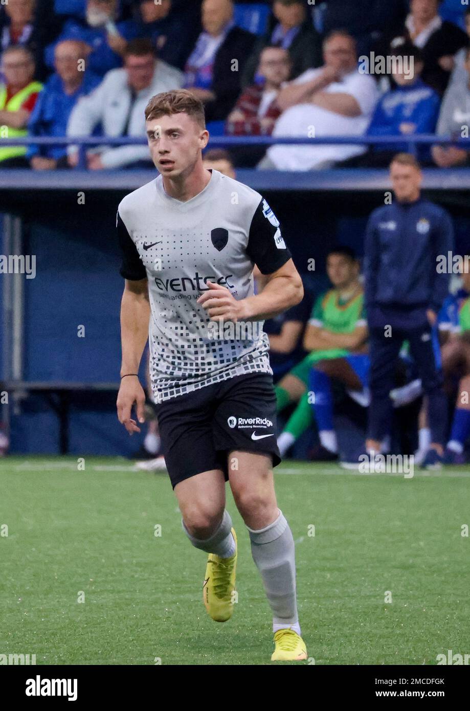 Parc de Stangmore, Dungannon, comté de Tyrone, Irlande du Nord, Royaume-Uni. 02 septembre 2022. Danske Bank Premiership – Dungannon Swifts 0 Coleraine 5. Matthew Shevlin (26), joueur de Coleraine, en action pendant le match de la Danske Bank Irish League. Banque D'Images