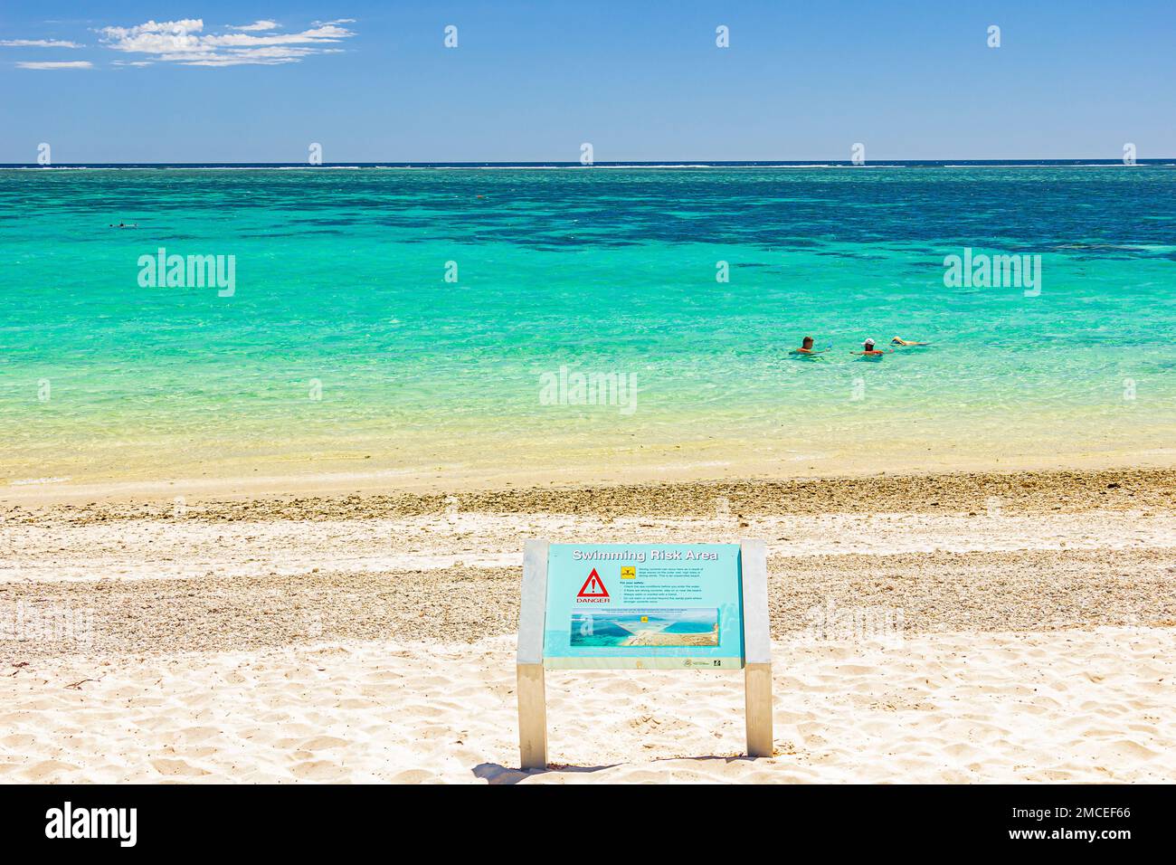 Turquoise Bay Beach dans le parc national de Cape Range de Coral Coast en Australie occidentale, Australie. Banque D'Images