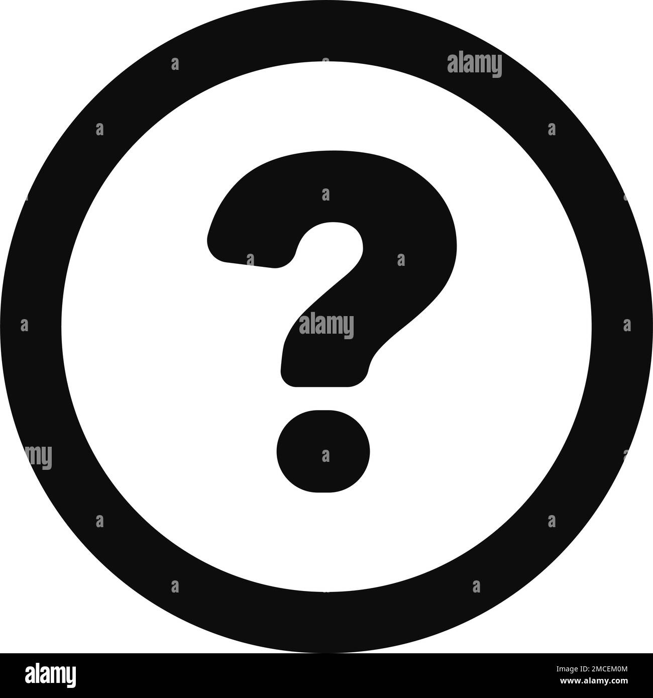 Icône point d'interrogation rond. Mystère ou requête. Aide. Vecteur modifiable. Illustration de Vecteur