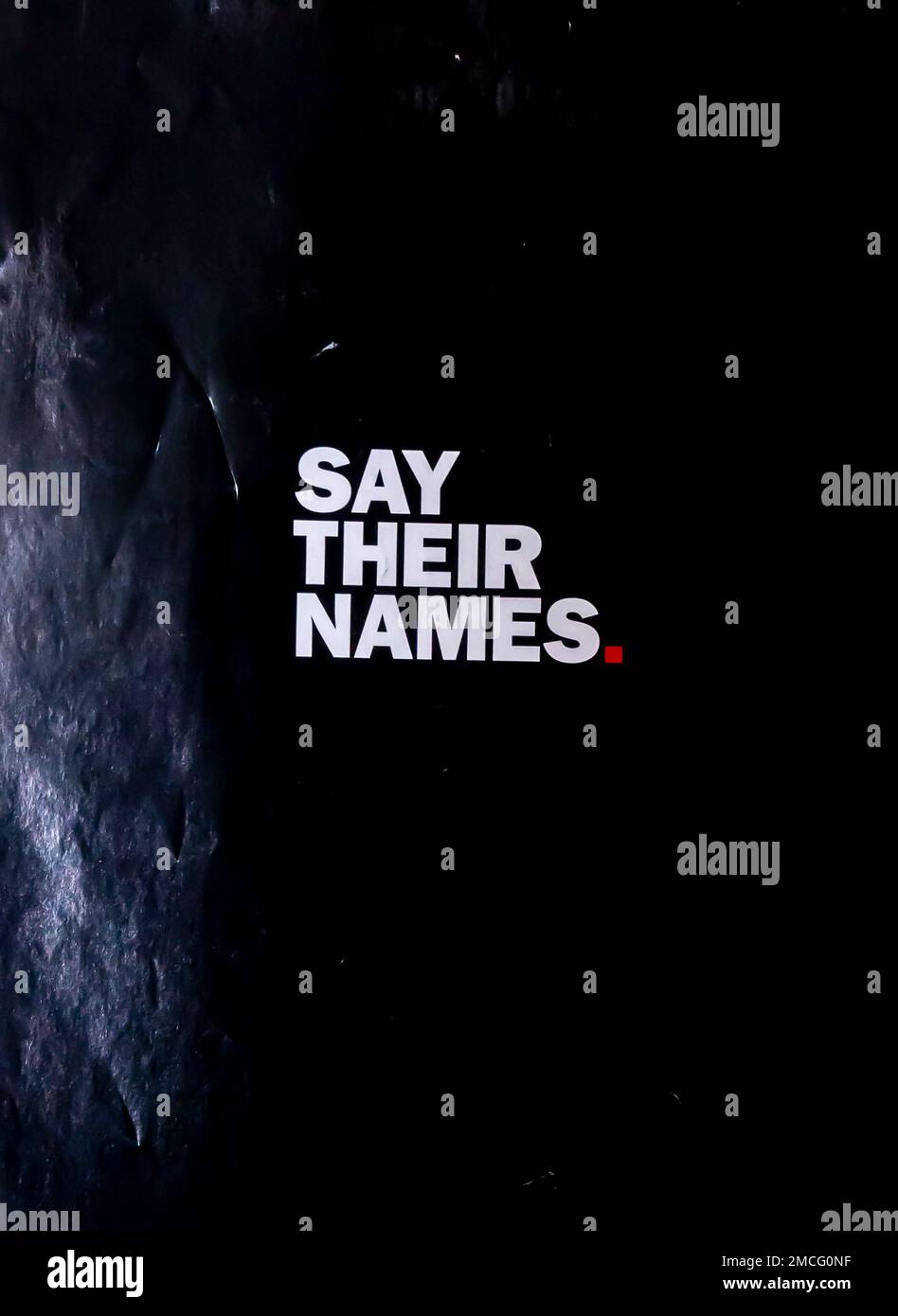 Dites leurs noms BLM Black Lives Matter annonce dans TIME magazine 2014 Banque D'Images