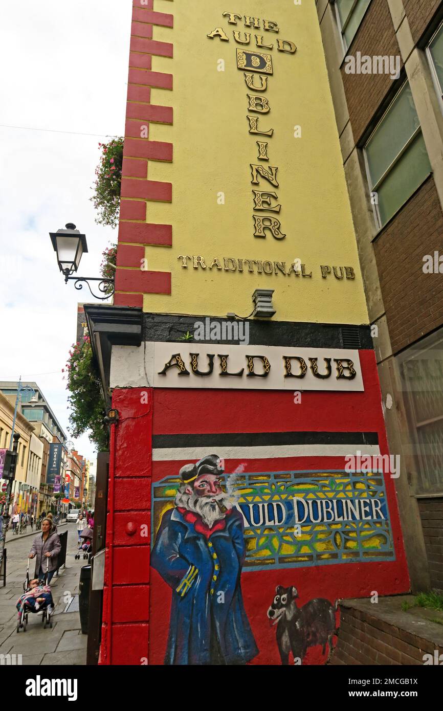 Pub traditionnel Auld Dubliner, 24 - 25 Temple Bar, Dublin, Irlande Banque D'Images