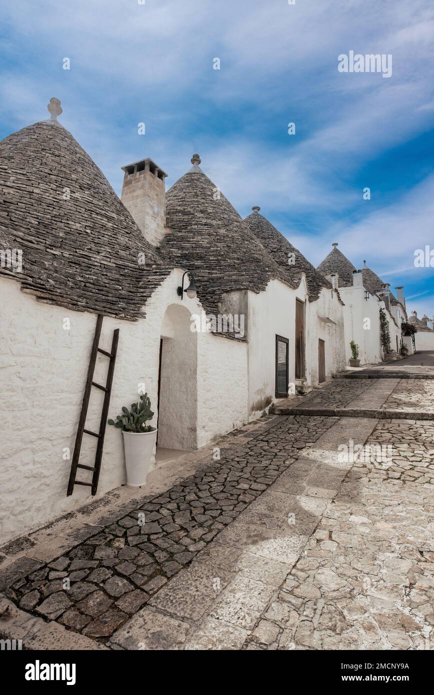 Trulli d'Alberobello, Pouilles, Italie Banque D'Images