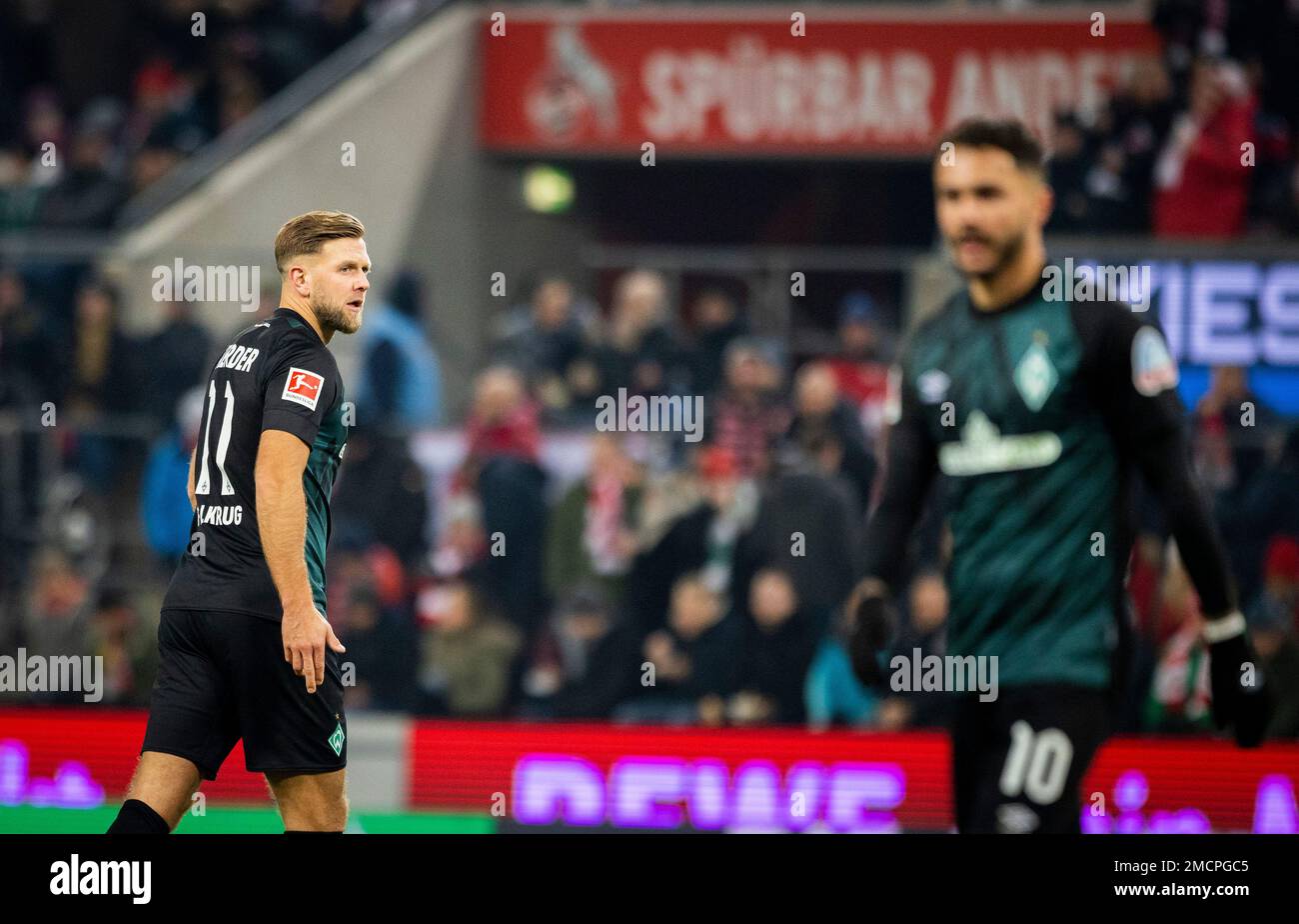 Cologne, Allemagne. 21st janvier 2023. Niclas Füllkrug (Werder), Leonardo Bittencourt (Werder) 1. FC Köln - Werder Bremen Bundesliga 21.01.2023 crédit: Mo Banque D'Images