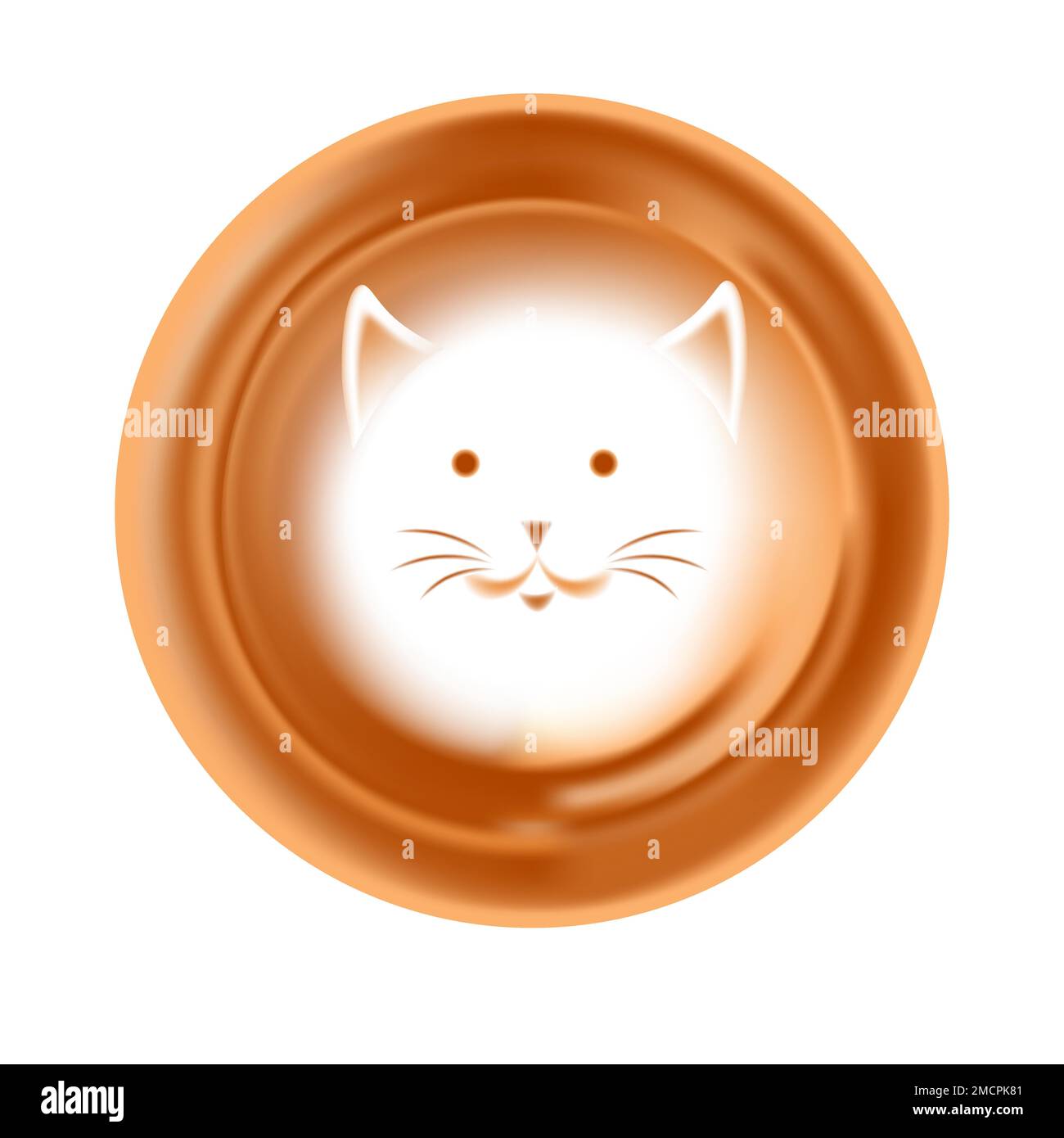 Mousser le chat museau dessin ou image café boisson énergétique Illustration de Vecteur