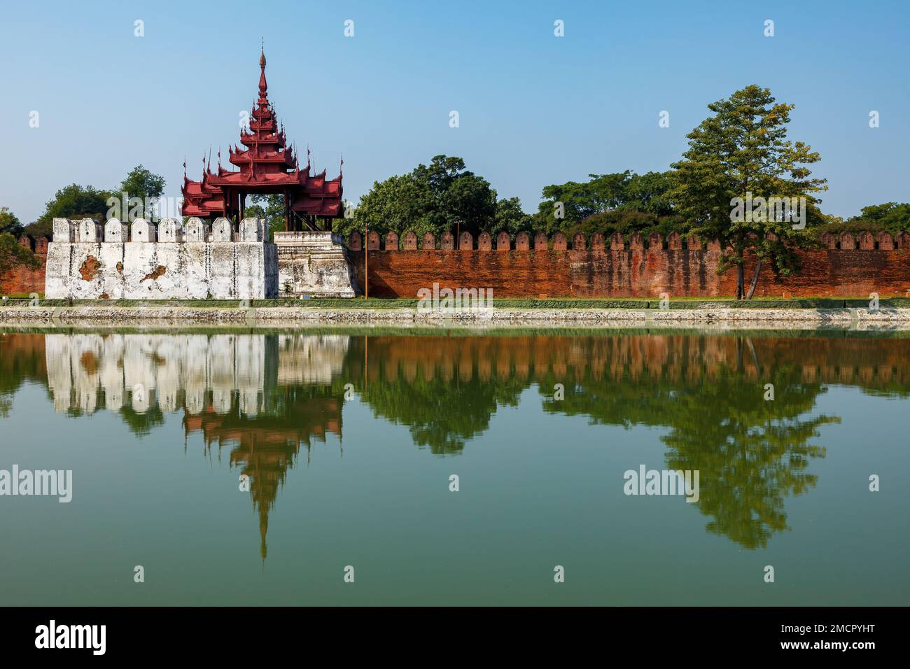 Le palais royal de Mandalay en Birmanie Banque D'Images
