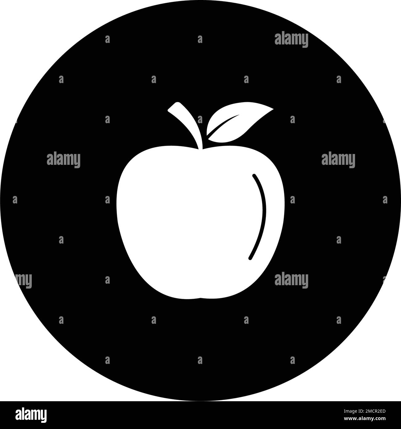 Illustration vectorielle de logo d'icône d'Apple saine Illustration de Vecteur