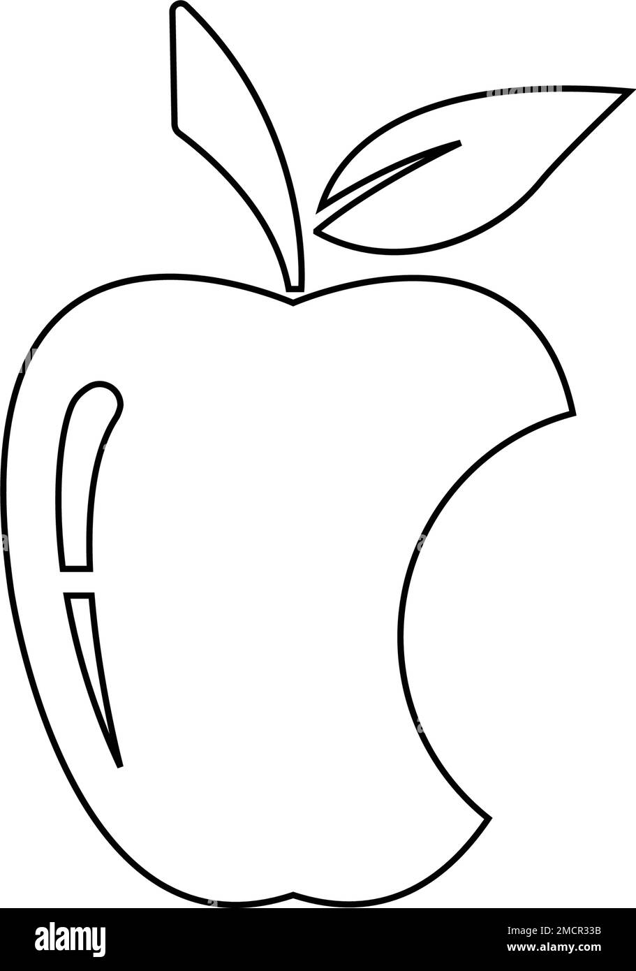 Illustration vectorielle de logo d'icône d'Apple saine Illustration de Vecteur