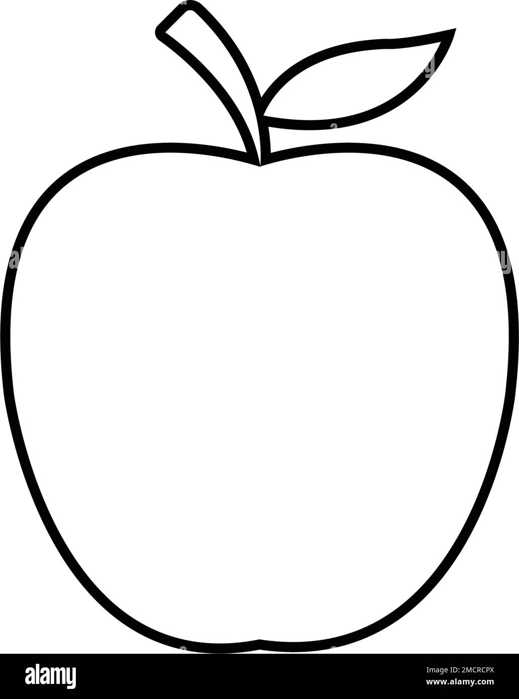 Illustration vectorielle de logo d'icône d'Apple saine Illustration de Vecteur