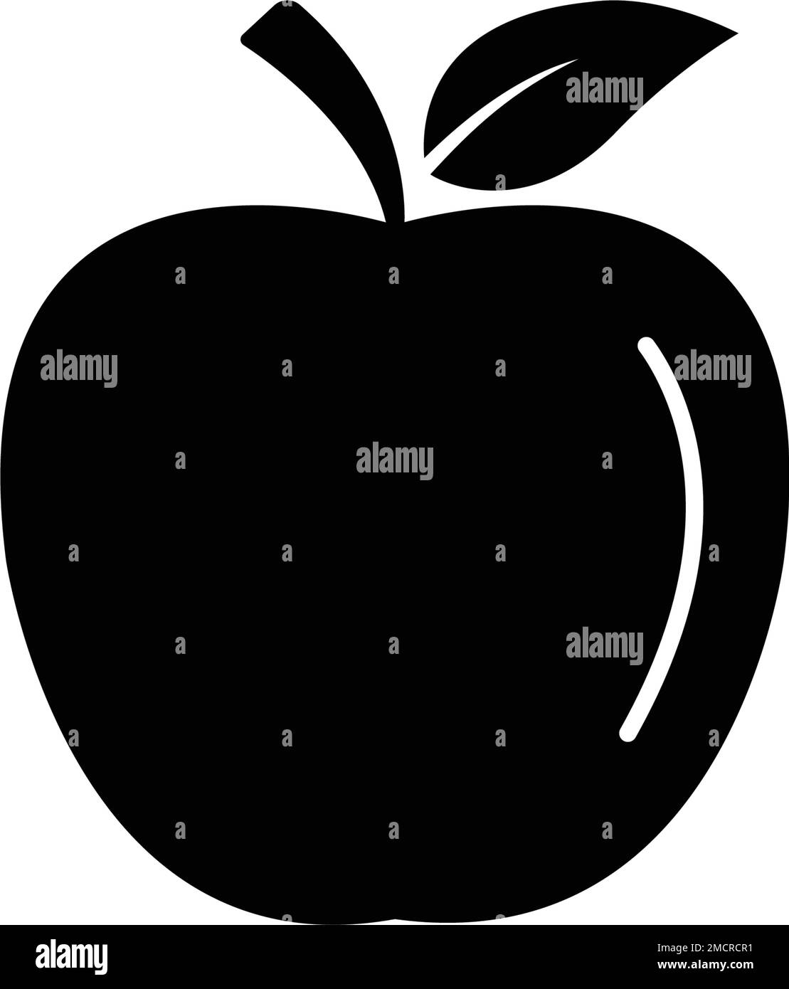 Illustration vectorielle de logo d'icône d'Apple saine Illustration de Vecteur