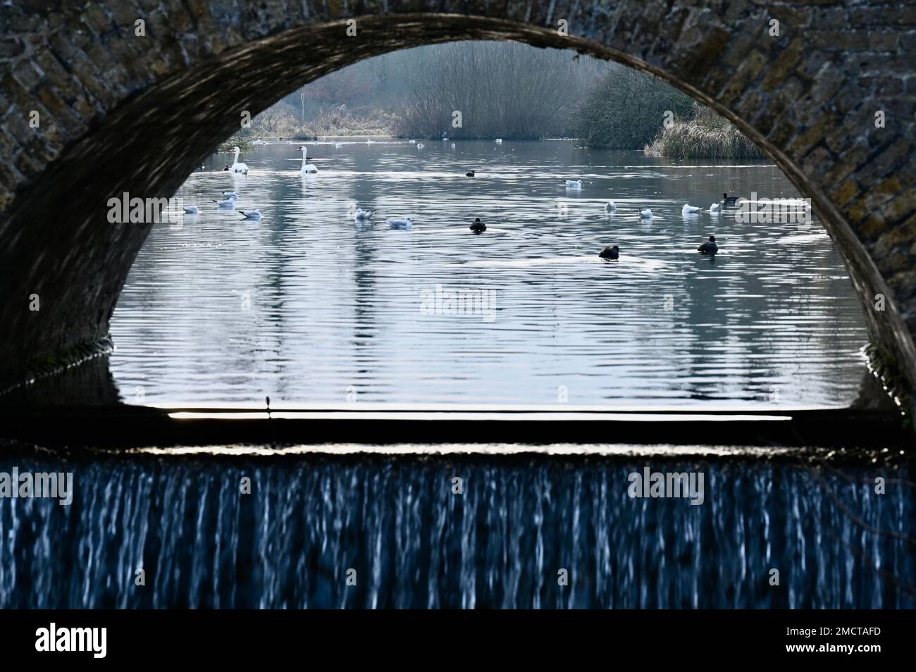 Pont Five Arches, Foots Cray Meadows, Sidcup, Kent. ROYAUME-UNI Banque D'Images