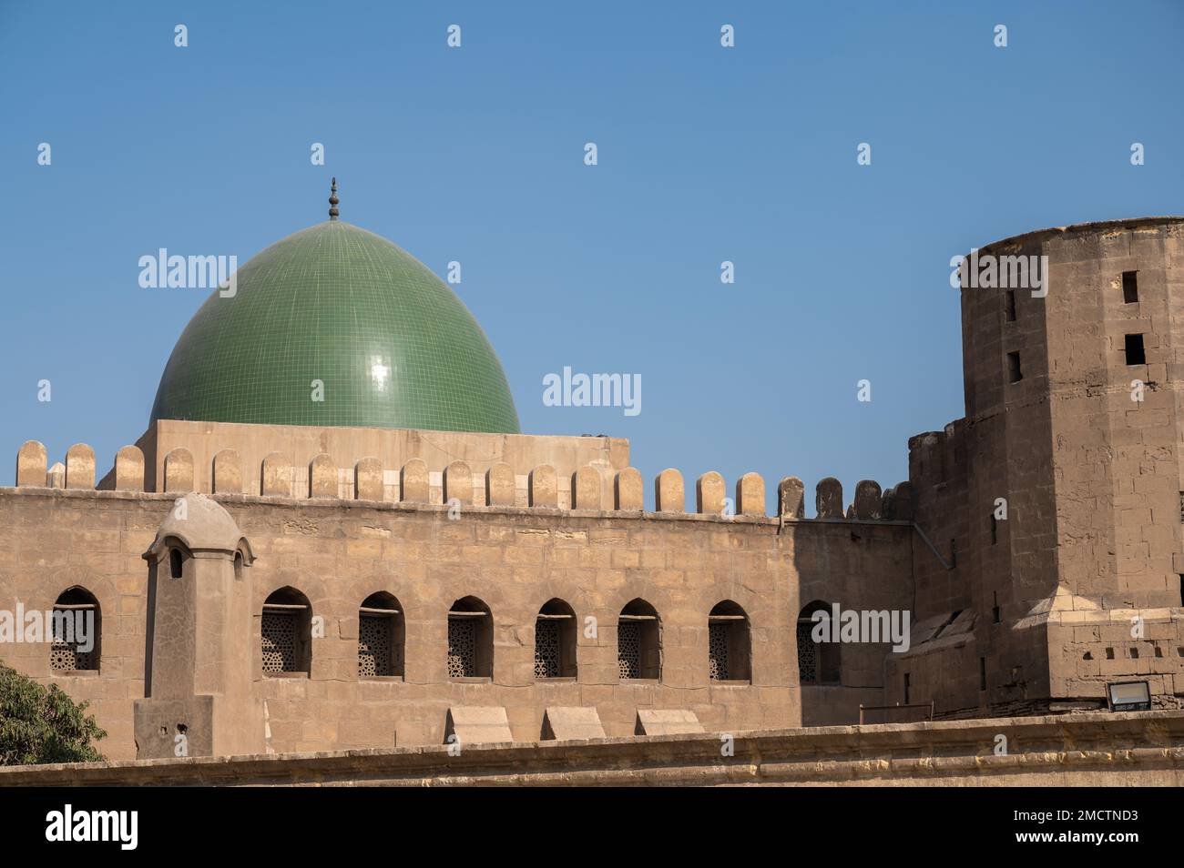 Dôme de mosquée à Salah Al DIN, Citadelle du Caire, Egypte Banque D'Images