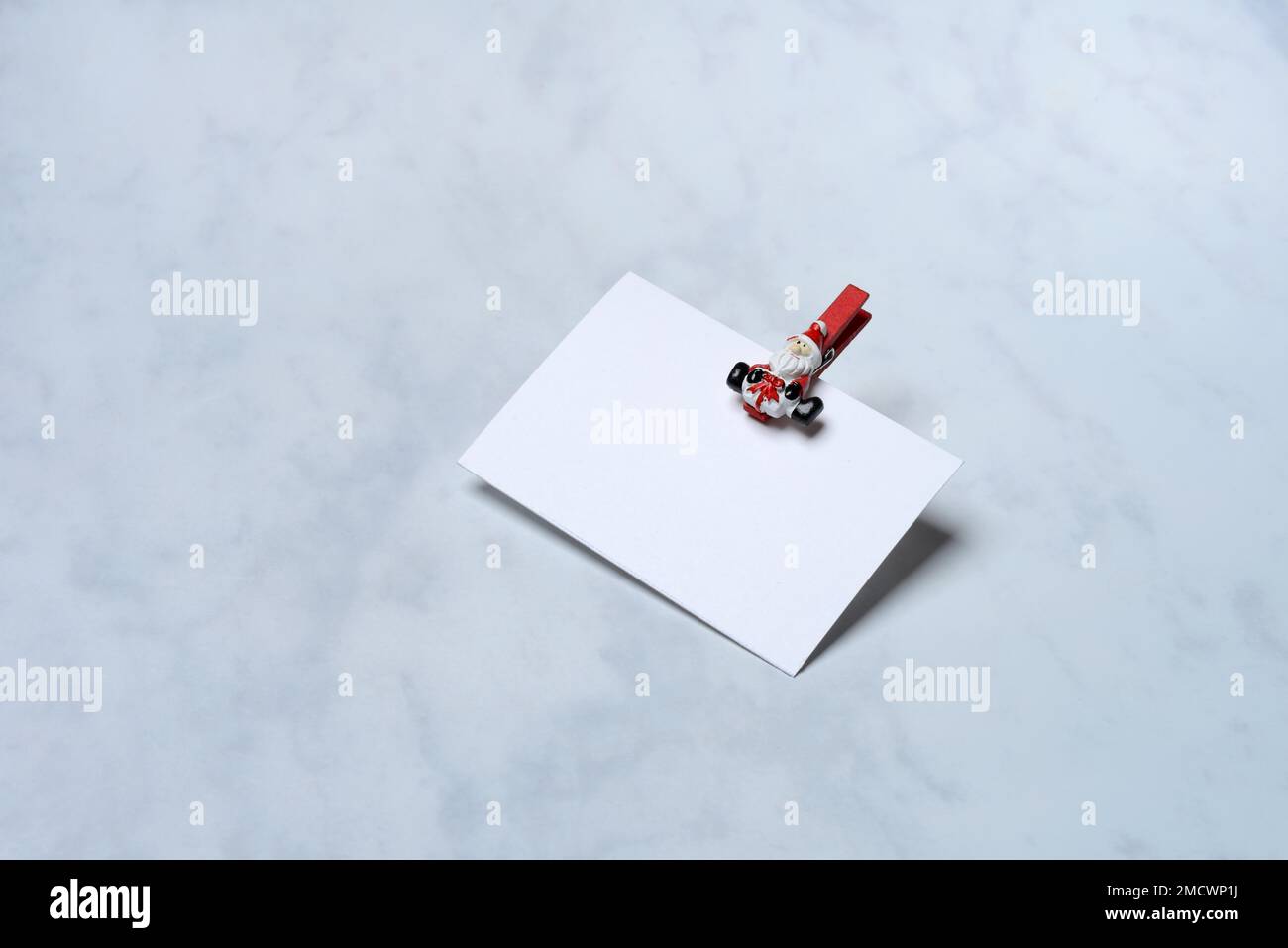 Le clip de Noël contient un morceau de carton, Noël Banque D'Images
