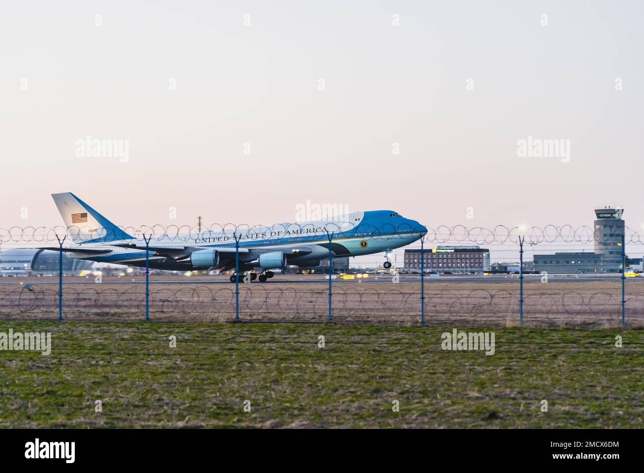 Air Force One Visit, aéroport de Rzeszow, président des États-Unis, Jasionka, Pologne Banque D'Images