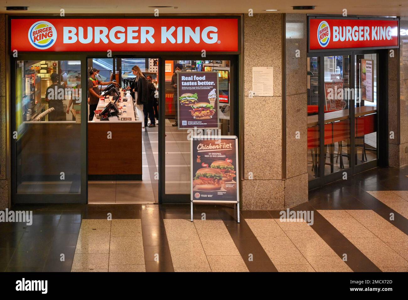 Burger king hamburger restaurant Banque de photographies et d’images à