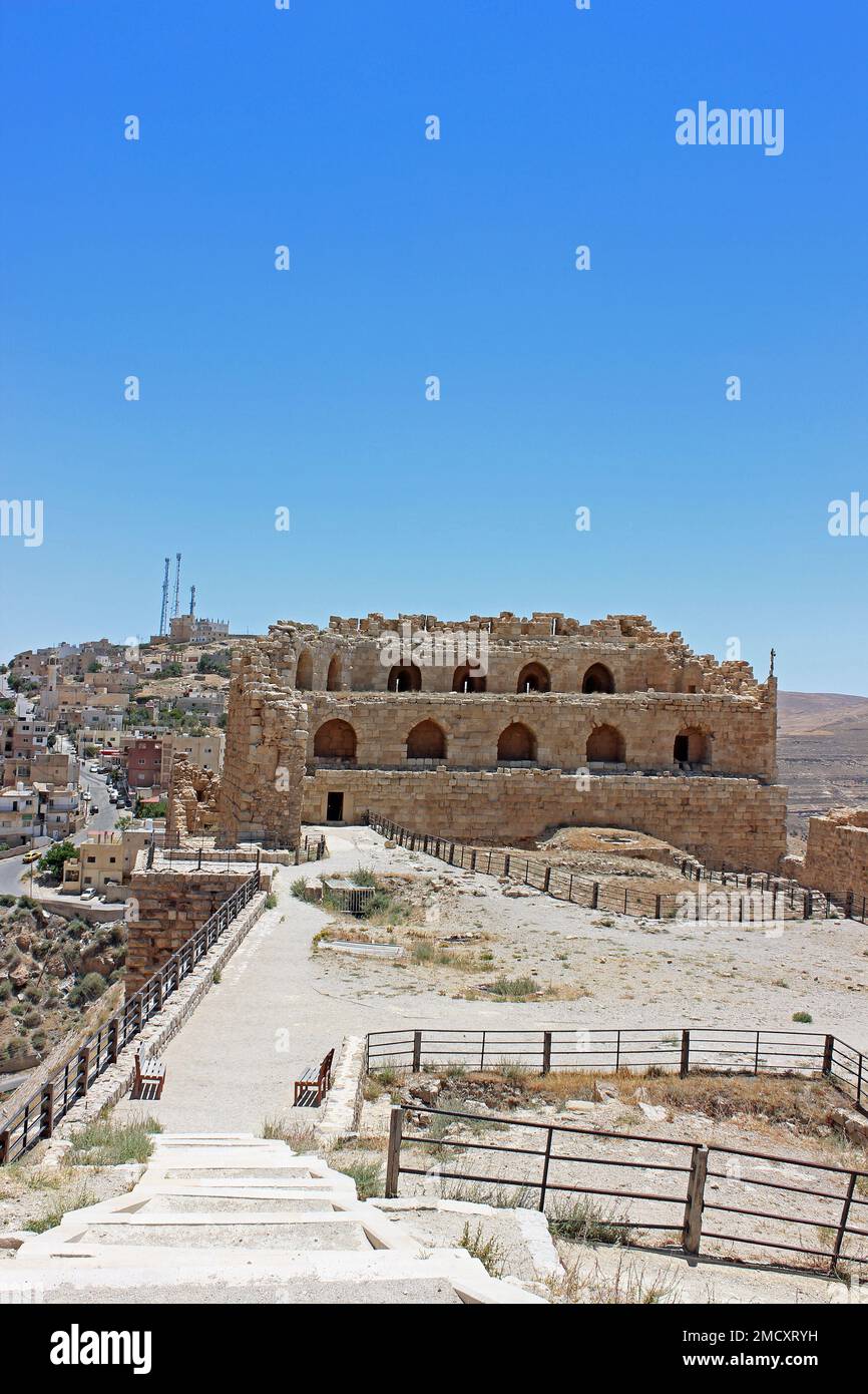 Château de Kerak, Al-Karak, Jordanie Banque D'Images