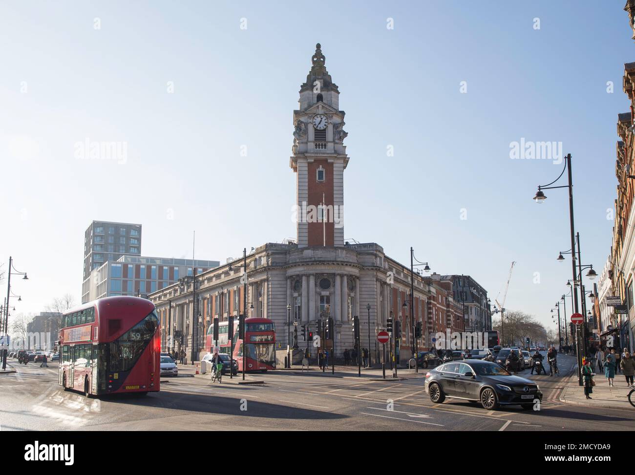 Lambeth Town Hall Brixton Londres Angleterre Banque D'Images