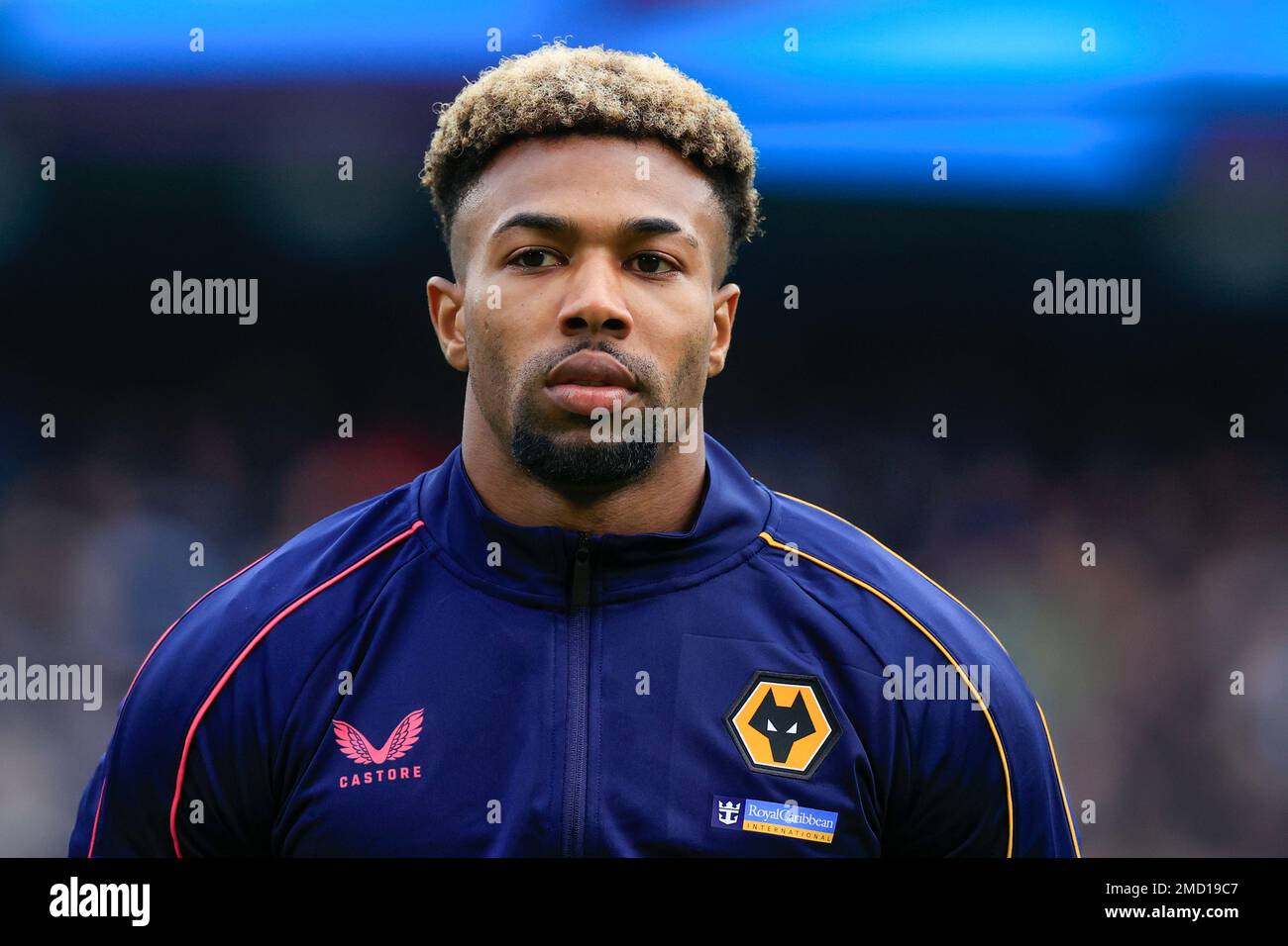 Adama Traore #37 de Wolverhampton Wanderers se présente en avance sur le match de la Premier League Manchester City contre Wolverhampton Wanderers au Etihad Stadium, Manchester, Royaume-Uni, 22nd janvier 2023 (photo de Conor Molloy/News Images) Banque D'Images