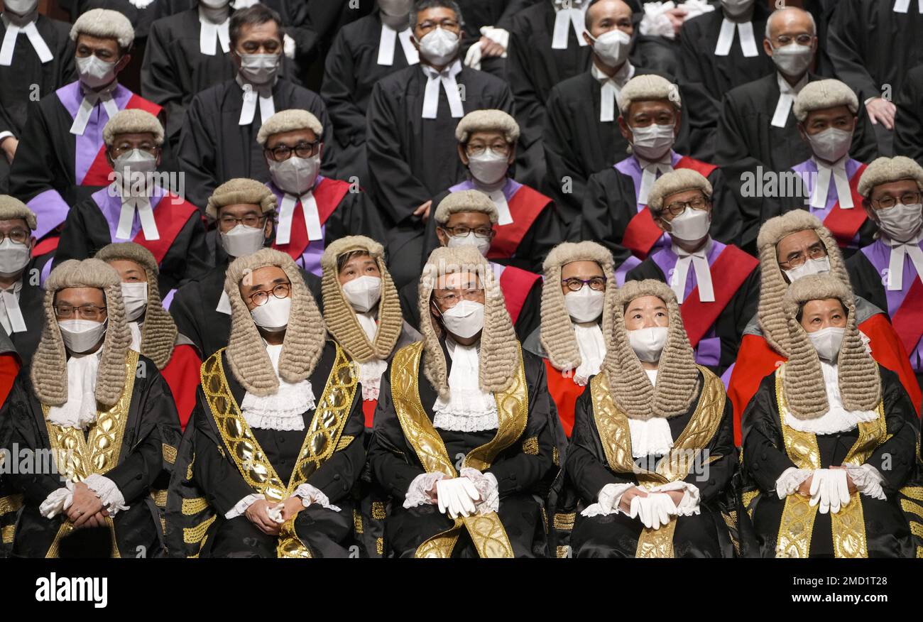 Le cérémonie d'ouverture de l'année légale 2023 à l'hôtel de ville du Centre.16JAN23 SCMP / Sam Tsang Banque D'Images