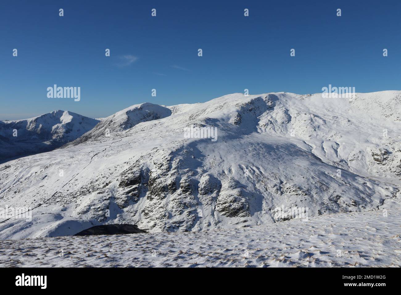 Snowdonia tryfan glyderau carneddau pays de galles hiver Banque D'Images