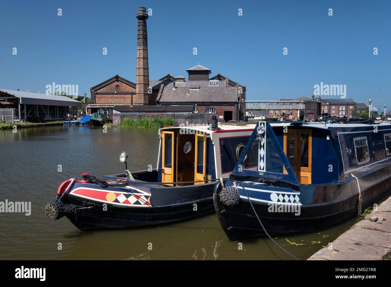 Musée national des voies navigables, port d'Ellesmere, Cheshire, Angleterre, Royaume-Uni Banque D'Images