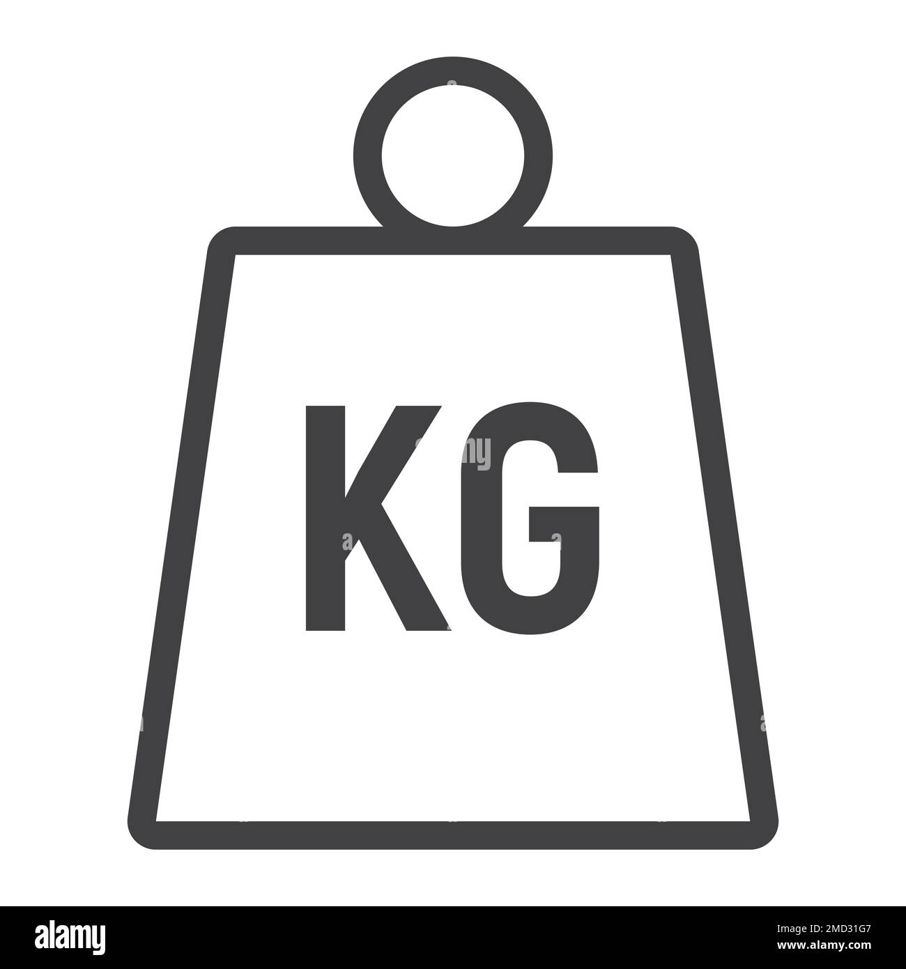 Icône de ligne de symbole de poids, logistique et livraison, graphiques ...