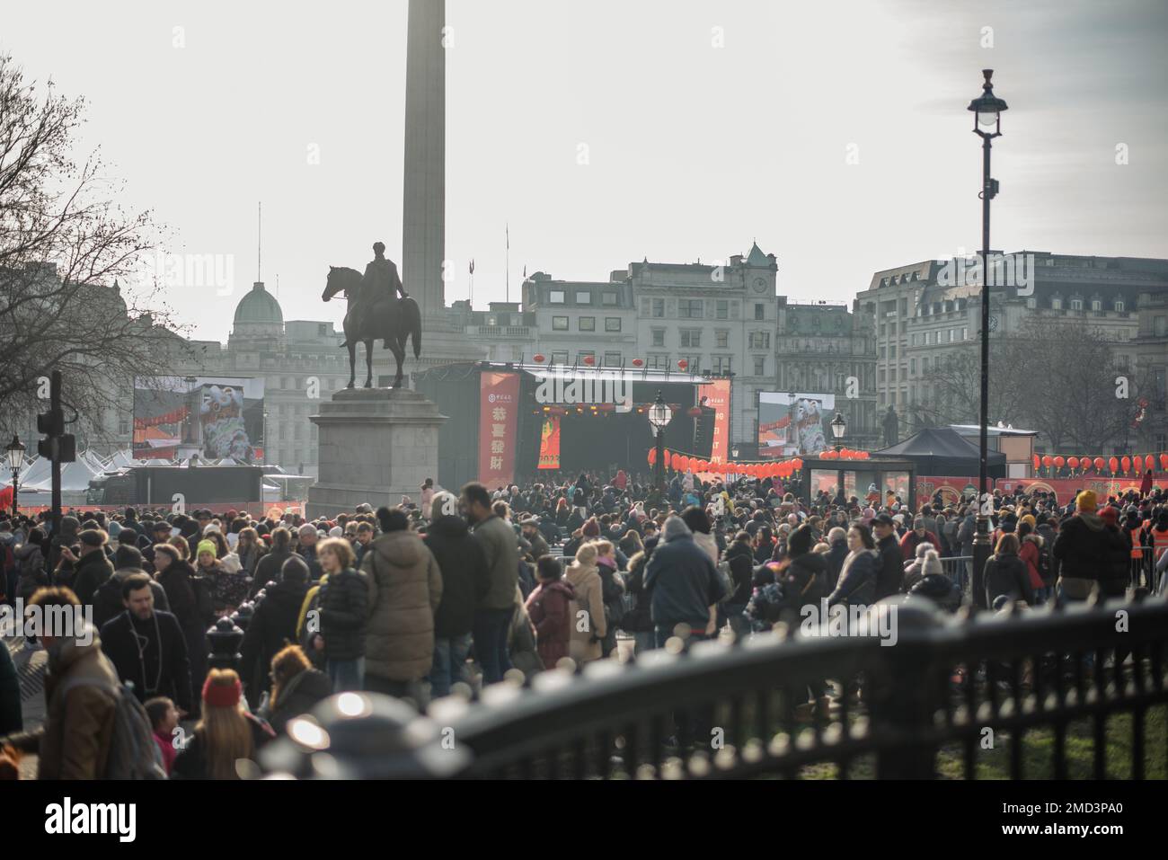 Célébrations du nouvel an lunaire à Trafalgar Square, Londres, Angleterre Banque D'Images