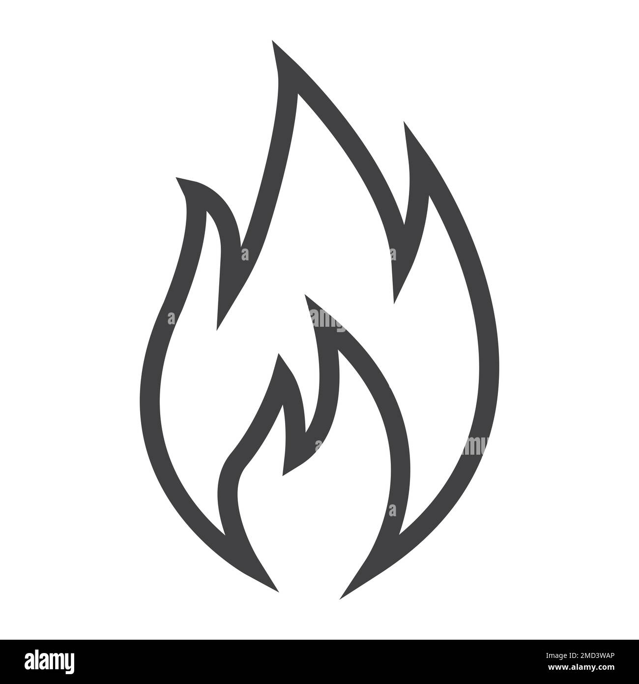 Icône de ligne de symbole inflammable, logistique et livraison, graphiques vectoriels de signe d'incendie, un motif linéaire sur fond blanc, eps 10. Illustration de Vecteur