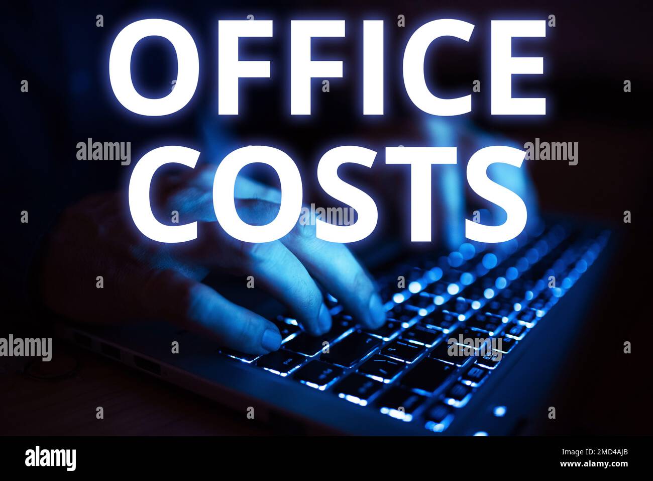 Affichage conceptuel coûts de bureau. Aperçu de l