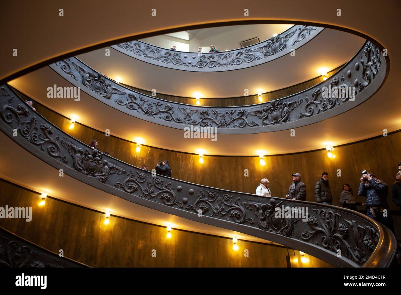 L'escalier de Bramante se trouve dans les musées du Vatican Banque D'Images
