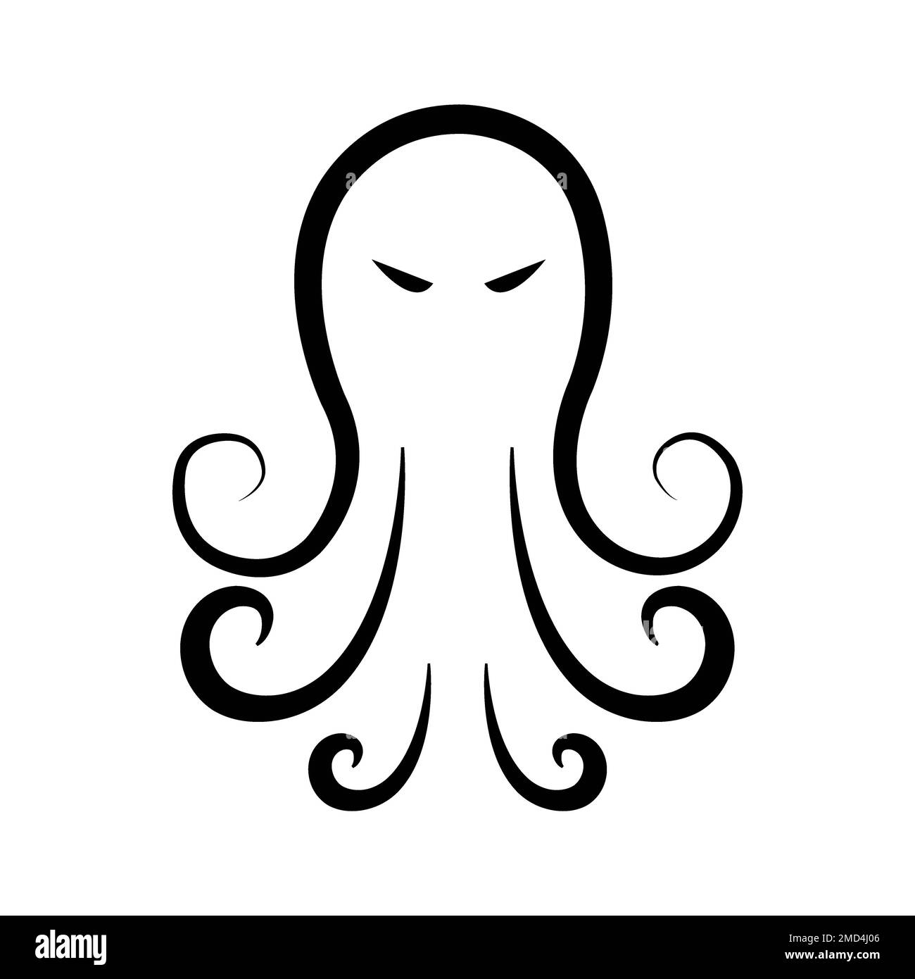 modèle de conception vectoriel du logo de l'icône octopus Banque D'Images