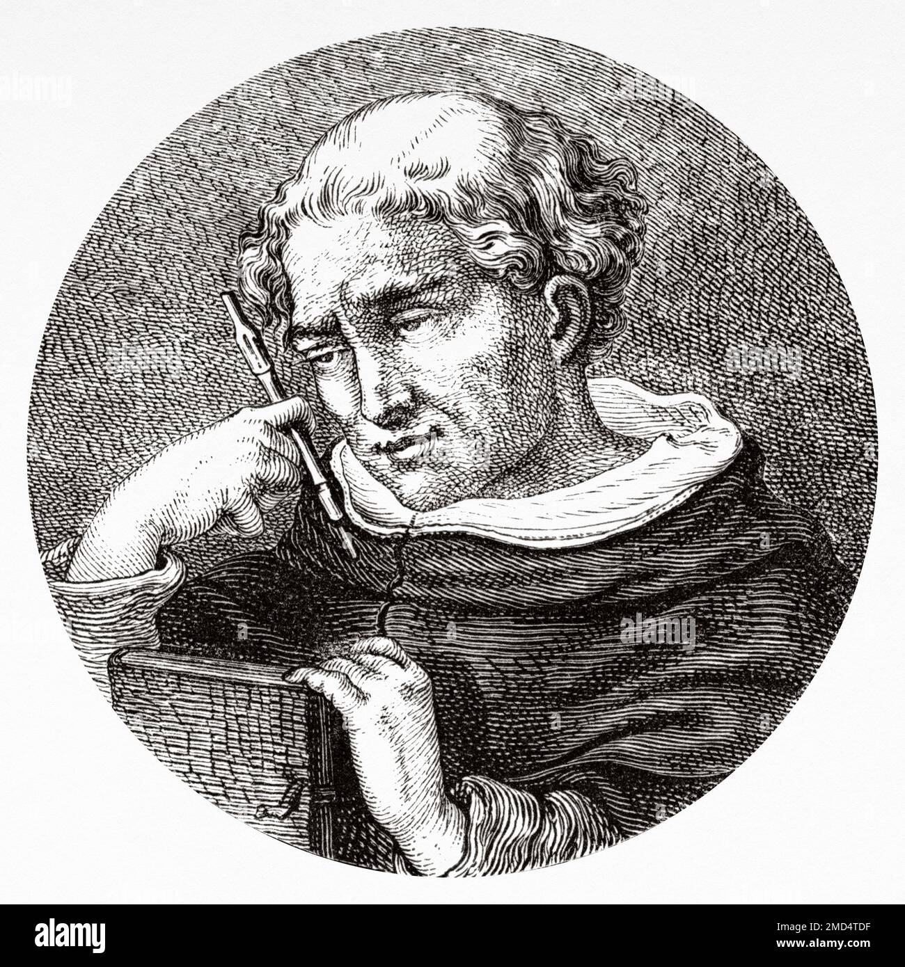 Portrait de FRA Angelico né Guido di Pietro (1395-1455) est un peintre italien du début de la Renaissance. Les arts du Moyen-âge et à la période de la Renaissance par Paul Lacroix, 1874 Banque D'Images