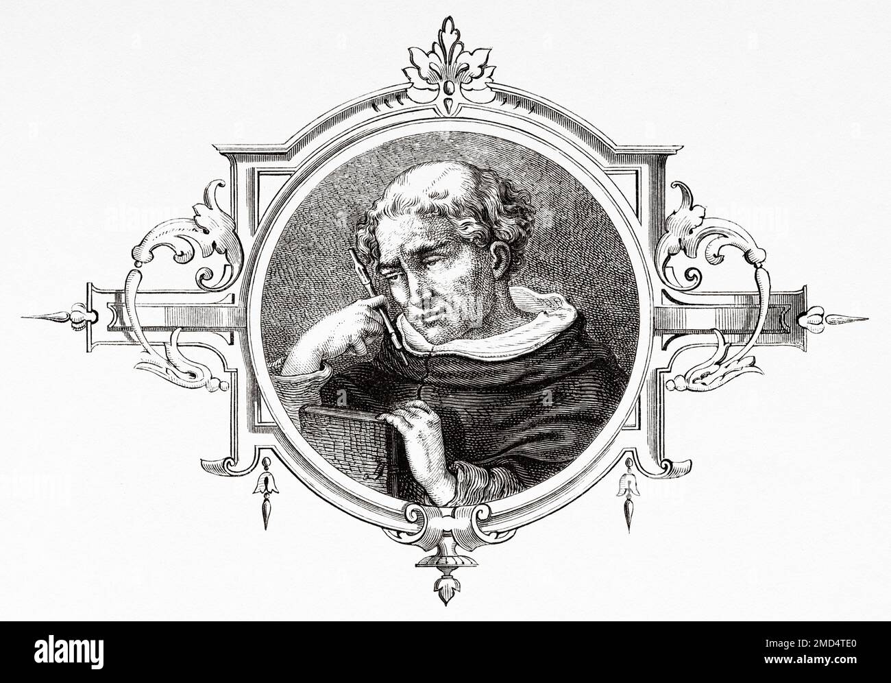 Portrait de FRA Angelico né Guido di Pietro (1395-1455) est un peintre italien du début de la Renaissance. Les arts du Moyen-âge et à la période de la Renaissance par Paul Lacroix, 1874 Banque D'Images