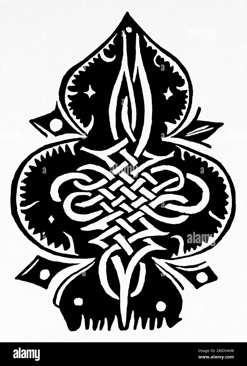 Marque d'Arnaud de Keyser, imprimeur à Gand 1480. Les arts du Moyen-âge et à la période de la Renaissance par Paul Lacroix, 1874 Banque D'Images