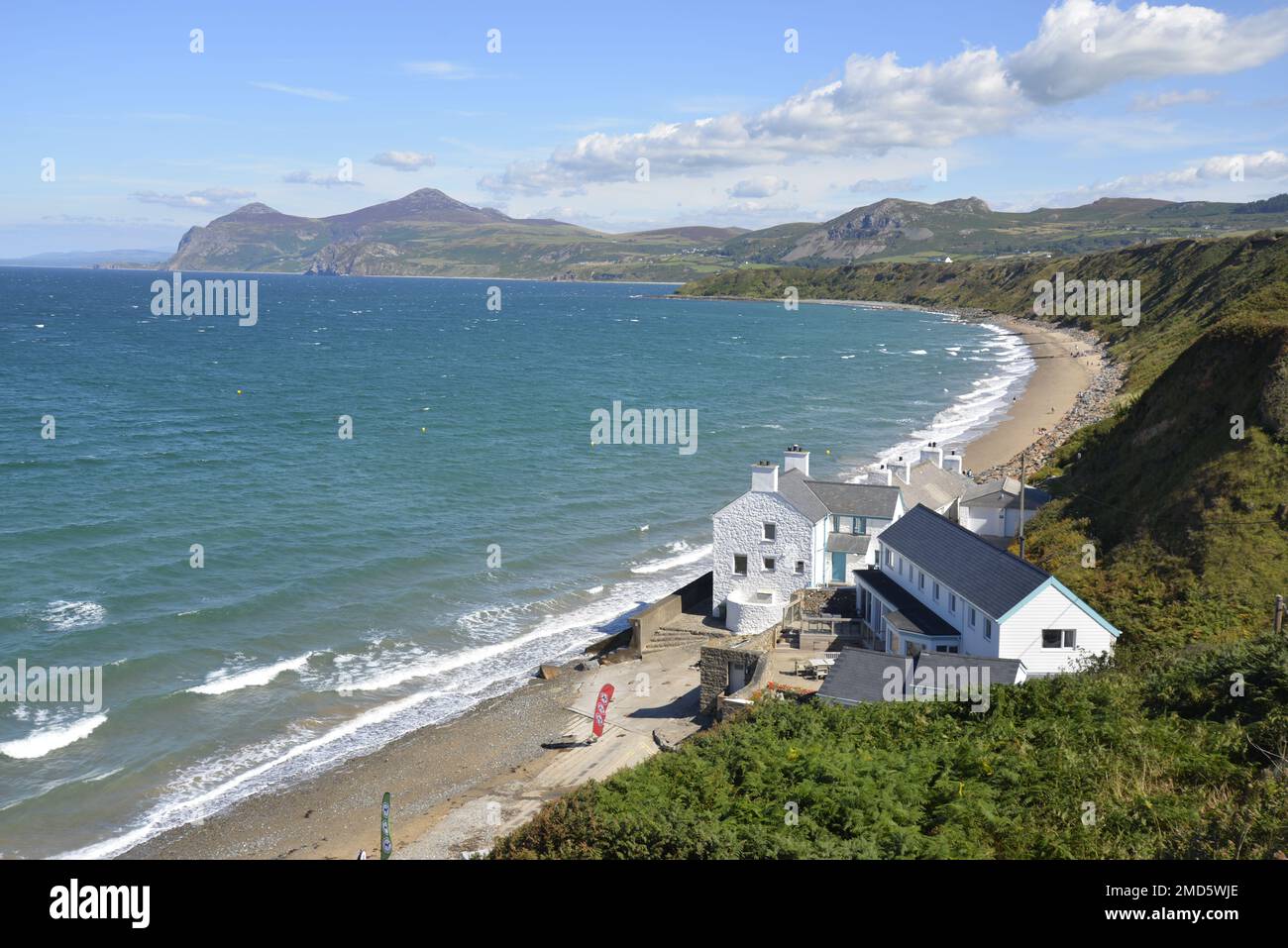 Plage de Morfa Nefyn, péninsule de Llŷn, pays de Galles Banque D'Images