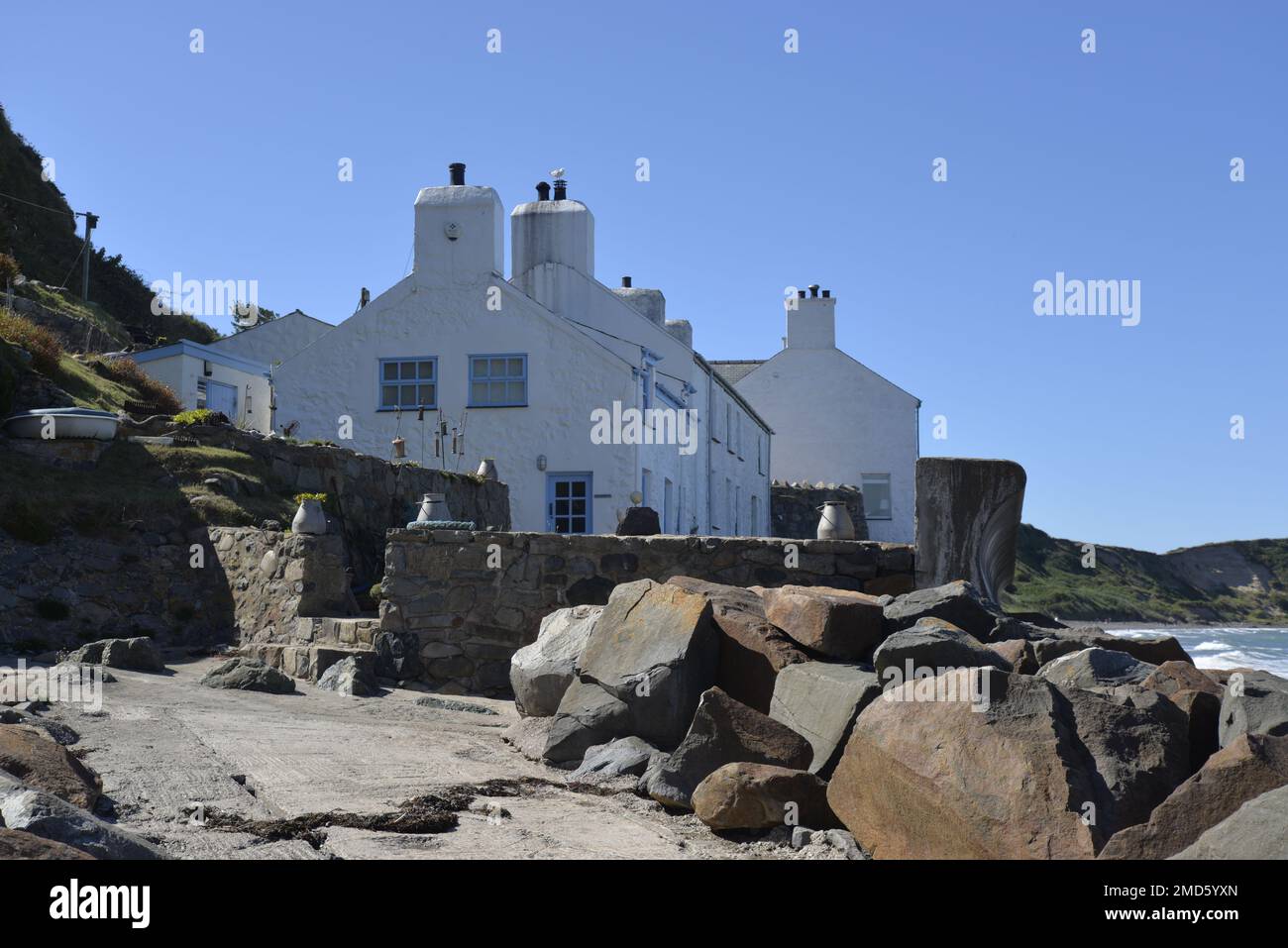 Plage de Morfa Nefyn, péninsule de Llŷn, pays de Galles Banque D'Images