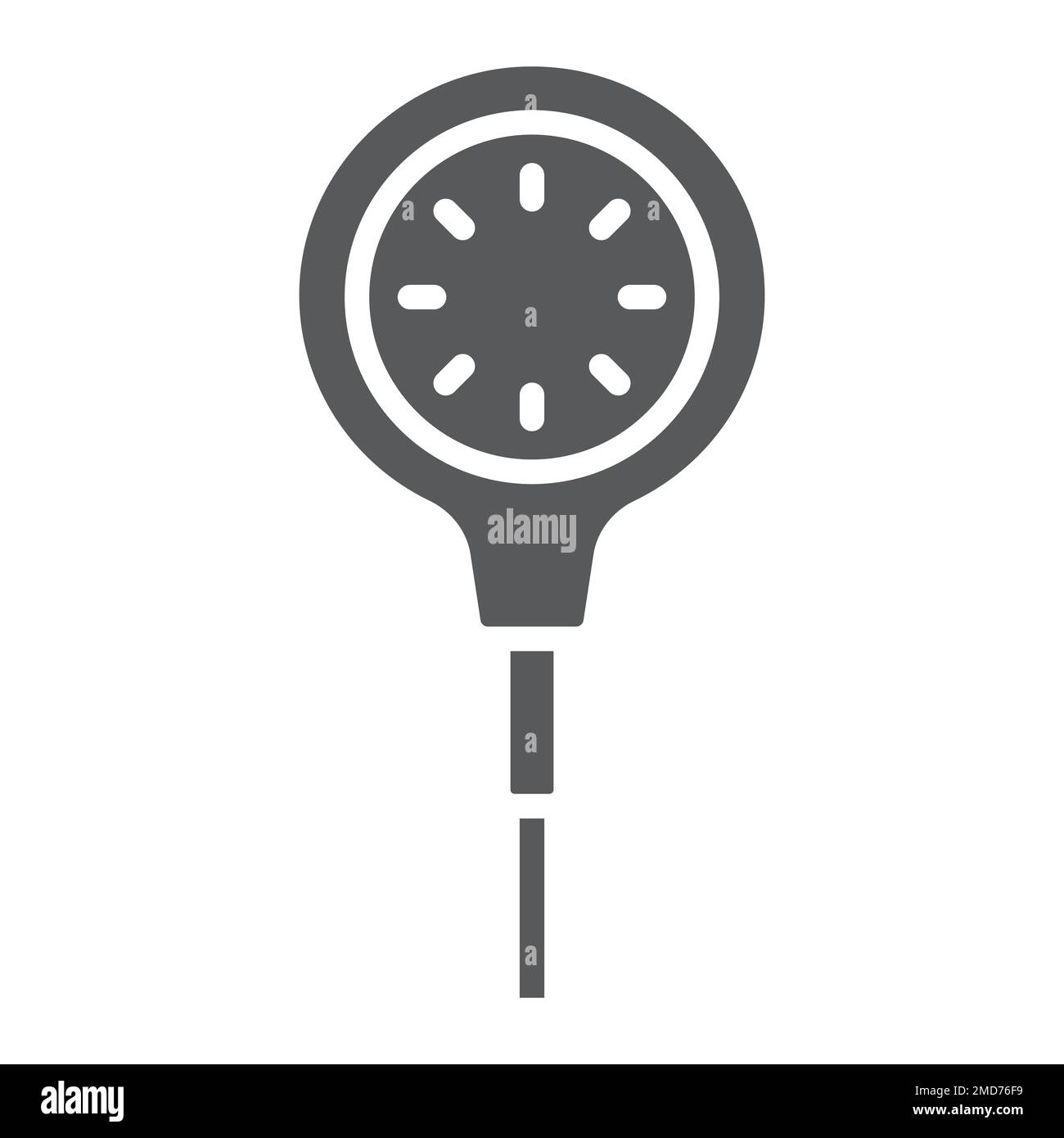 Icône de glyphe de jauge de plongée sous-marine, plongée sous-marine et sous-marine, mesure graphique vecteur de signe, un motif solide sur un fond blanc, eps 10. Illustration de Vecteur