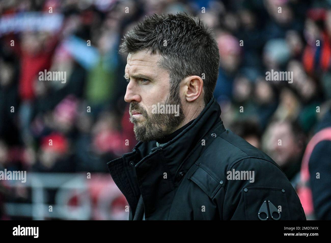 Michael Carrick, directeur de Middlesbrough, avant le Wear Tees Derby contre Sunderland AFC au championnat EFL. Banque D'Images