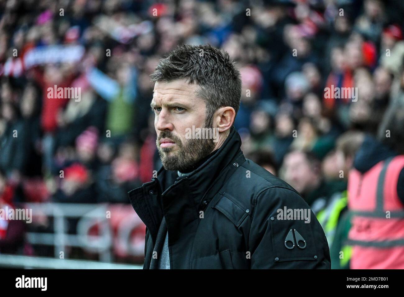 Michael Carrick, directeur de Middlesbrough, avant le Wear Tees Derby contre Sunderland AFC au championnat EFL. Banque D'Images